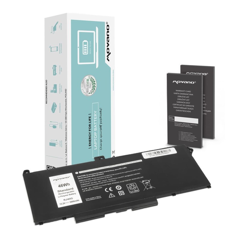 Movano BT/DE-3560 batería para Dell Latitude 5420, 5220 y Precision 3560