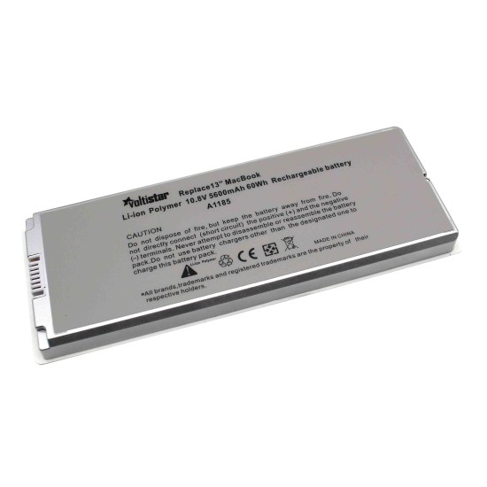 BATERÍA PARA PORTÁTIL APPLE MACBOOK 13 PULGADAS A1185 BLANCA