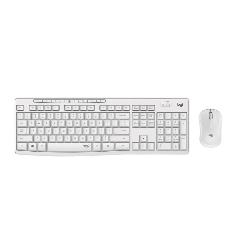 Teclado + Ratón Logitech MK295 Silent Touch, Blanco, Nuevo