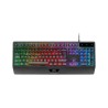 Teclado Ergonómico Mars Gaming MK124 Semimecánico, Iluminación RGB, Reposamuñecas, Negro, Nuevo