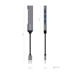 Hub USB Aisens A106-0540 Multipuerto USB