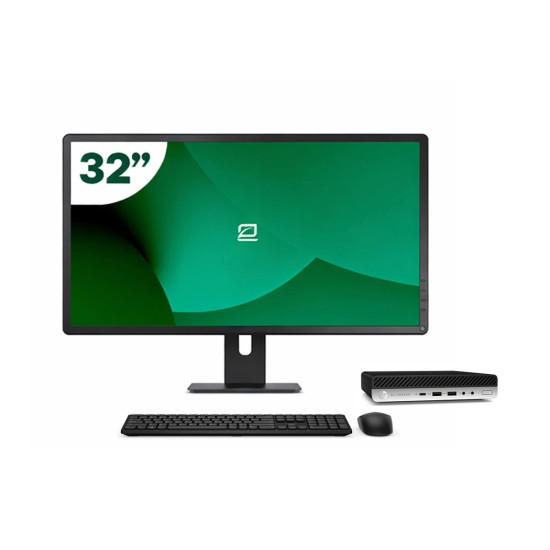 Pack HP 600 G5 Mini i7 9700T + Monitor 32" + Teclado/Ratón + WiFi USB