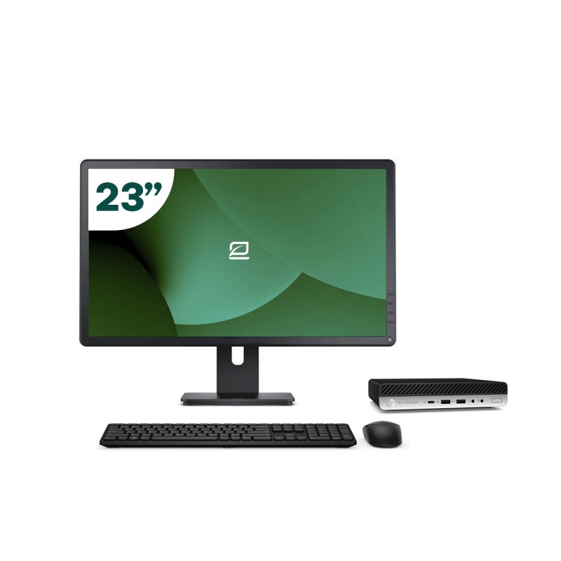 Pack HP 600 G5 Mini i7 9700T + Monitor 23" + Teclado/Ratón + WiFi USB