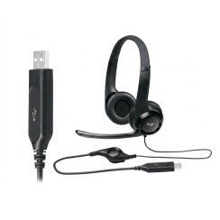 Logitech H390 USB con Micrófono Negro · Auriculares Premium