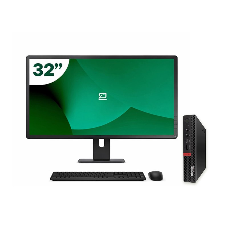 Pack Lenovo M75Q G1 Tiny AMD Ryzen 3 + Monitor 32" + Teclado/Ratón + WiFi USB