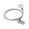 Ewent EW1241 Candado de Seguridad con Combinación y Cable de Acero, Nuevo