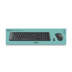 Teclado + Ratón Logitech MK220 Inalámbrico Wireless, Negro, Nuevo