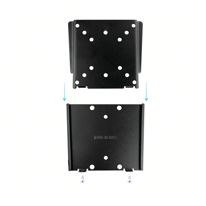 Vista 3 de Monitor Soporte de pared Vesa TooQ para Pantallas 10"-27" LP1023F-B 50x50/75x75/100x100mm, Negro, Nuevo