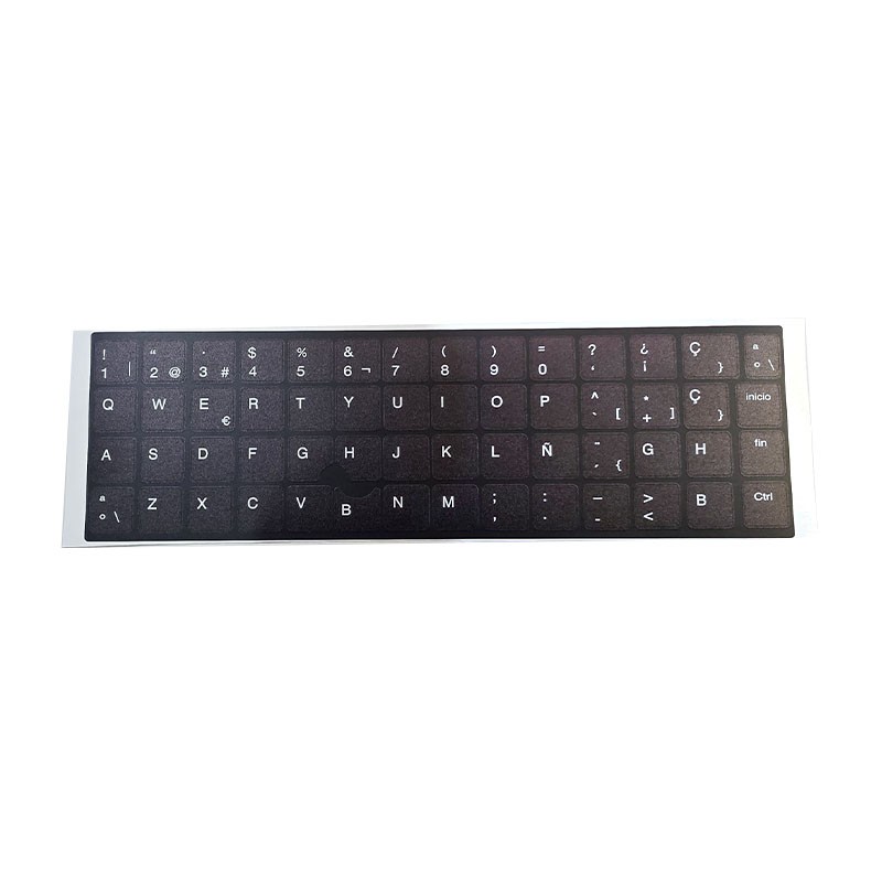Kit Pegatinas Teclado Español HP · Fondo UV · ANSI e ISO