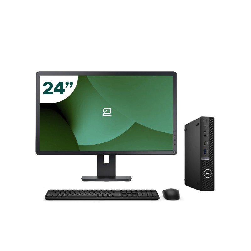 Pack Dell 5080 Micro i5 10500T + Monitor 24" + Teclado/Ratón + WiFi USB