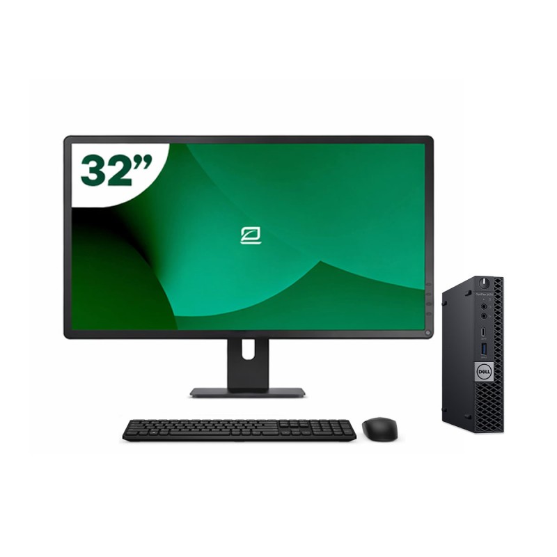 Pack Dell 5070 Micro i5 9500T + Monitor 32" + Teclado/Ratón + WiFi USB