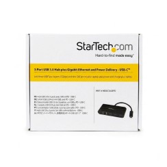 StarTech Adaptador USB-C Multipuertos US1GC303APD · 3x USB 3.0 · RJ45