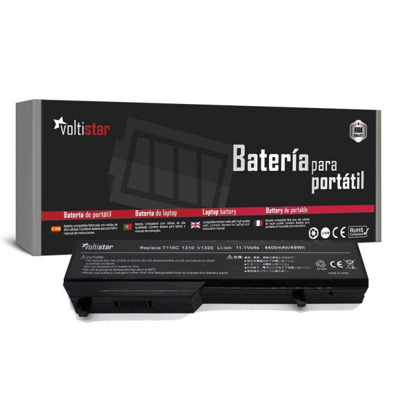 BATERÍA PARA PORTÁTIL DELL VOSTRO 1310 1320 1510 1520 2510 SERIES K738H T116C U661H BATERÍA PARA PORTÁTIL DELL VOSTRO 1310 1320 1510 1520 2510 SERIES K738H T116C U661H