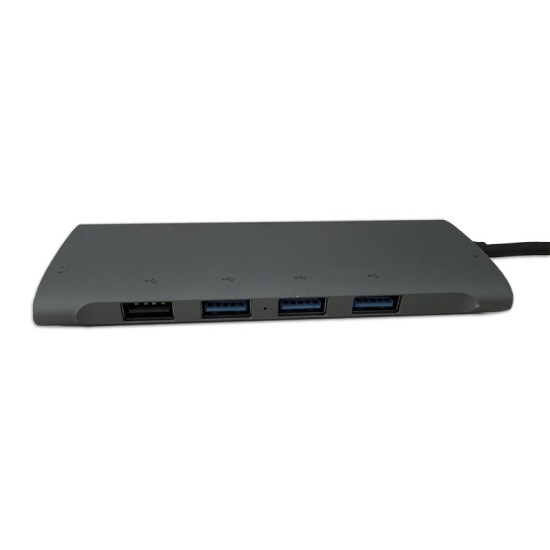 Hub USB Tipo C 10 en 1 con HDMI VGA RJ45 Gigabit