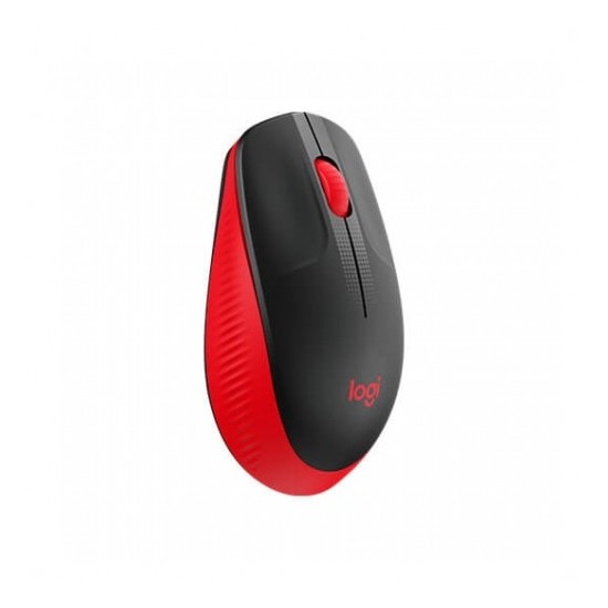 Logitech M190 Wireless Rojo Ratón Inalámbrico Ergonómico