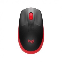 Logitech M190 Wireless Rojo Ratón Inalámbrico Ergonómico