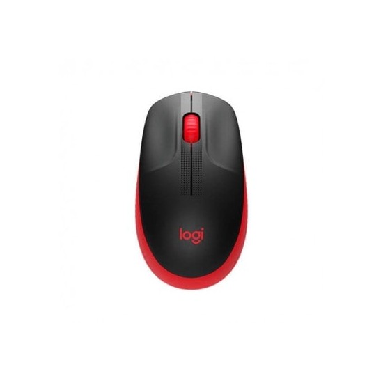 Logitech M190 Wireless Rojo Ratón Inalámbrico Ergonómico