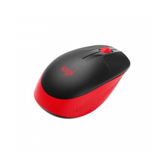 Logitech M190 Wireless Rojo Ratón Inalámbrico Ergonómico