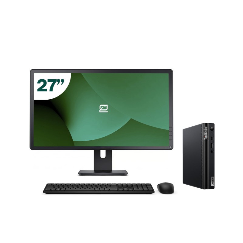 Pack Lenovo M70q Tiny i5 10500T + Monitor 27" + Teclado/Ratón + WiFi USB