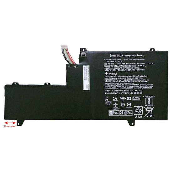 BATERÍA PARA PORTÁTIL HP ELITEBOOK X360 1030 G2 SERIES 863167-171 863167-1B1 OM03XL