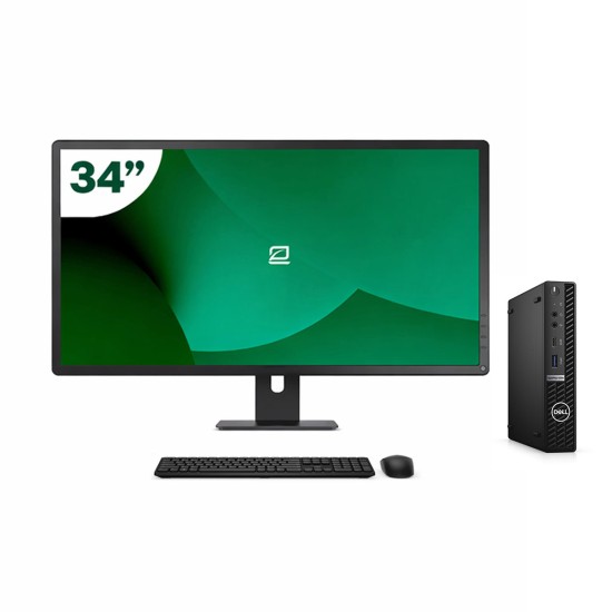 Pack Dell 5090 Micro i5 11500T + Monitor 34" + Teclado/Ratón + WiFi USB