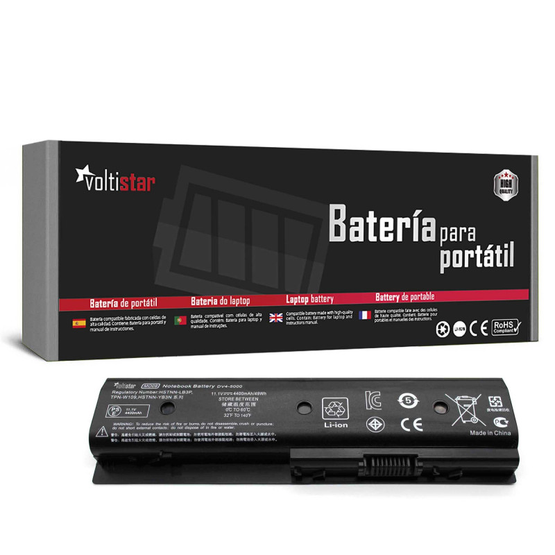 BATERÍA PARA PORTÁTIL HP NBP6A218E1 TPN-P102 TPN-W106 TPN-W107 TPN-W108 TPN-W109 BATERÍA PARA PORTÁTIL HP NBP6A218E1 TPN-P102 TPN-W106 TPN-W107 TPN-W108 TPN-W109