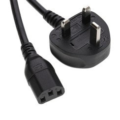 Cable de Alimentación Schuko a C13 3 Clavijas para PC y Monitor