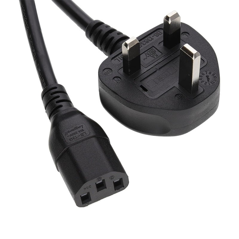 Cable de Alimentación Schuko a C13 3 Clavijas para PC y Monitor