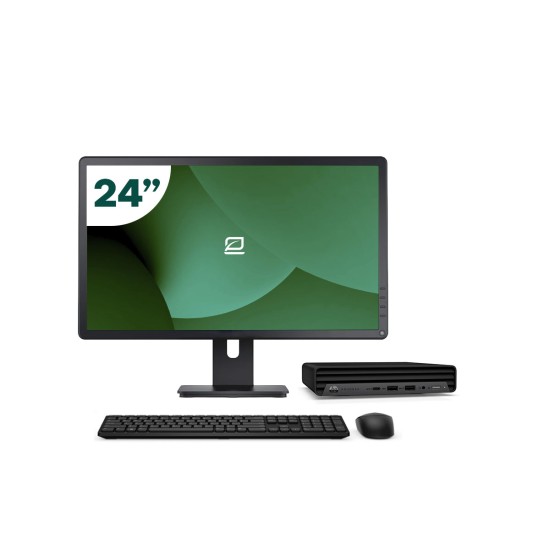 Pack HP 600 G6 Mini i5 10500T + Monitor 24" + Teclado/Ratón + WiFi USB