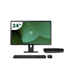 Pack HP 800 G6 Mini i5 10500T + Monitor 24" + Teclado/Ratón + WiFi USB