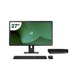 Pack HP 800 G6 Mini i5 10500T 16GB SSD 256GB + LCD 27" + Tecl y Ratón Inalámbrico + WiFi