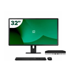 Pack HP 800 G5 Mini i5 9500T 16GB SSD 256GB + LCD 32" + Tecl y Ratón Inalámbrico + WiFi