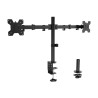 AISENS DT32TSR-279 Soporte de Mesa para 2 Monitores 17"-32" Eco Giratorio Inclinable 10Kg/Brazo, Nuevo