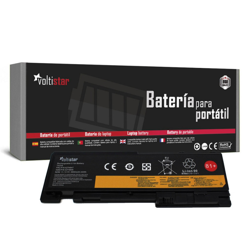 BATERÍA PARA PORTÁTIL LENOVO THINKPAD T420S T430SI 42T4845 BATERÍA PARA PORTÁTIL LENOVO THINKPAD T420S T430SI 42T4845