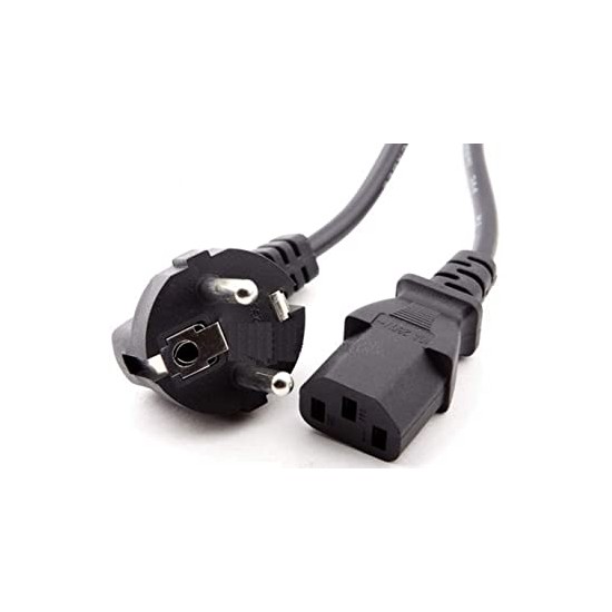 Cable de Alimentación Schuko Tipo F C13, Negro, Nuevo
