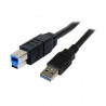 Cable USB 3.0 Tipo A-B 1,8M - USB carga y datos, Negro - 1º Calidad
