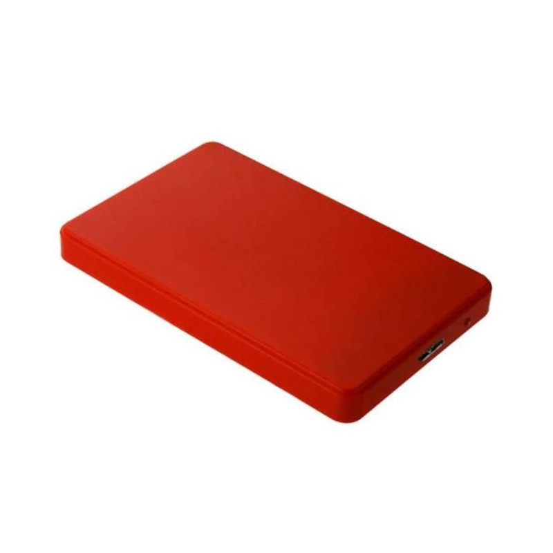 Caja Disco Duro 2.5'' USB 3.0 Rojo Carcasa Adaptador Disco Duro para HDD SSD SATA I/II/III de 7mm y 9.5mm