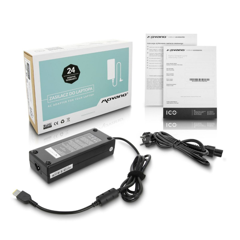Cargador para Lenovo ThinkPad (T440p, T460p, T540, T540p, W540, W541), IdeaPad (330, 700, L340, Y50, Y700, Z710), IdeaCentre (52
