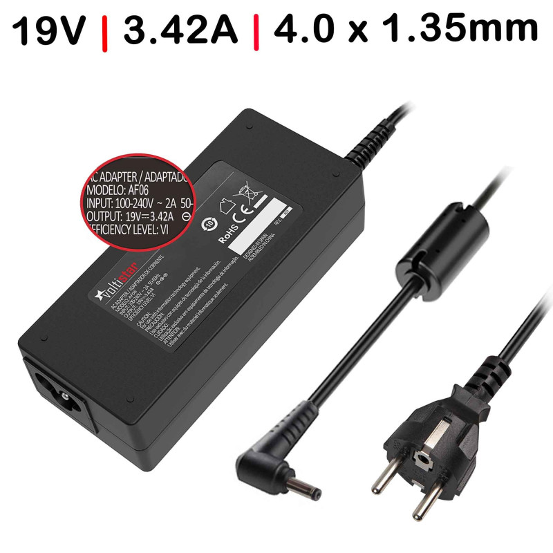 CARGADOR PARA PORTÁTIL ASUS ZENBOOK UX32V ULTRABOOK S200E 19V 3.42A 65W 4.0x1.35MM CARGADOR PARA PORTÁTIL ASUS ZENBOOK UX32V ULTRABOOK S200E 19V 3.42A 65W 4.0x1.35MM