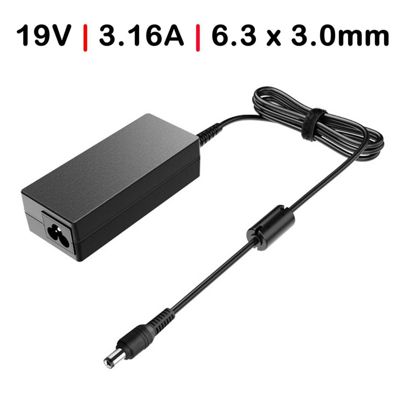 CARGADOR PARA PORTÁTIL TOSHIBA SATELLITE 1000 1005 1600 1605 19V 3.16A 6.3 X 3.0MM 60W CARGADOR PARA PORTÁTIL TOSHIBA SATELLITE 1000 1005 1600 1605 19V 3.16A 6.3 X 3.0MM 60W