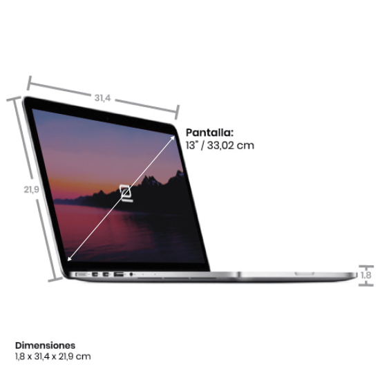 Outlet Apple MacBook Pro 13" Retina i5 8GB 128GB Plata
