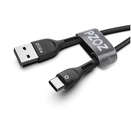 Cable USB Tipo C 1M 3A PZOZ Carga rápida Quick Charge Aluminio
