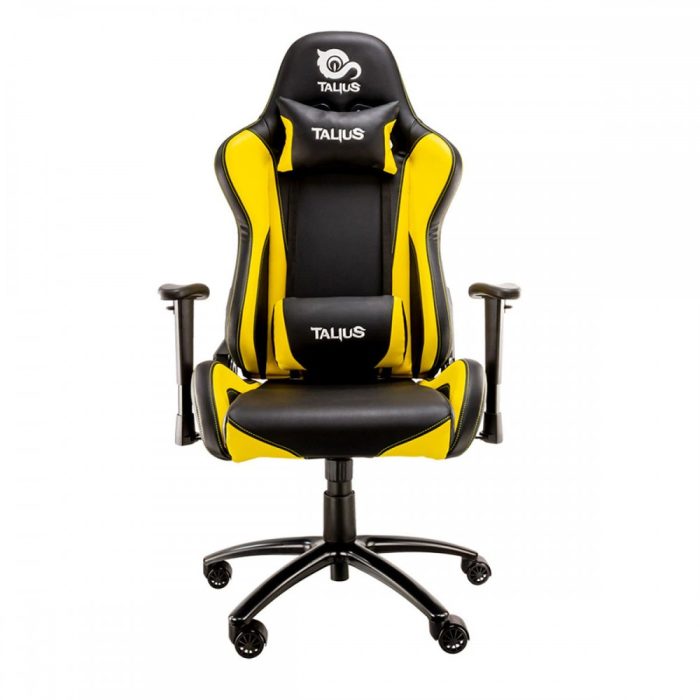 Silla Gaming Talius  Lizard v2  negra/amarilla, 2D, butterfly, base metal, ruedas 60mm, gas clase 4,