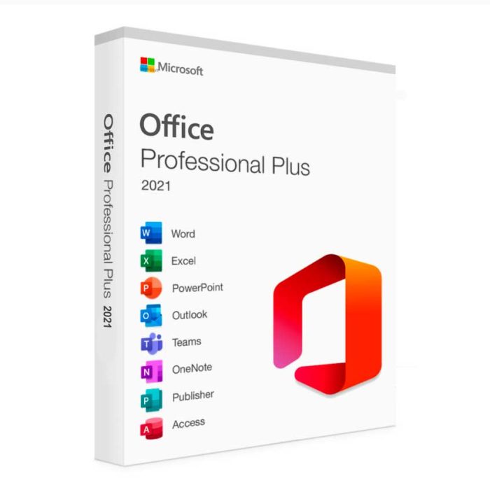 Licencia Microsoft Office Professional Plus 2021 FÍSICA DVD, Caja Original Retail